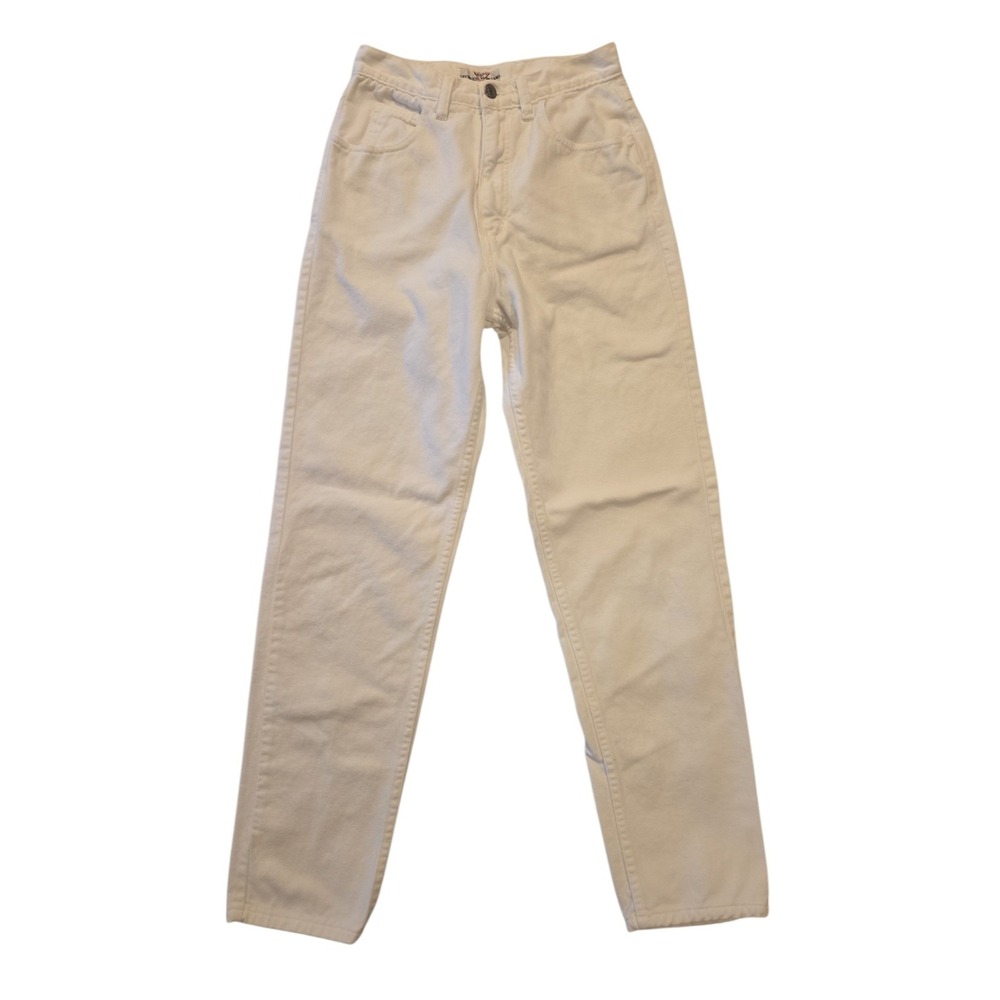Vintage Guess Georges Marciano USA White Jeans Women's 24x28 High Rise Tapered - Picture 2 of 11